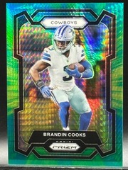 2023 Panini Prizm Brandin Cooks  #71 Green Hyper 032/175 Dallas Cowboys